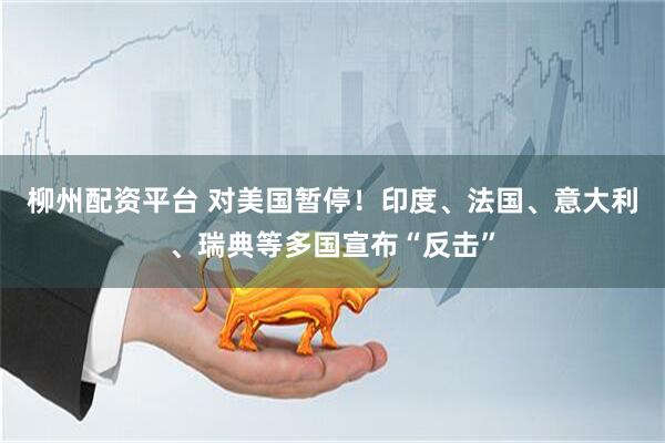 柳州配资平台 对美国暂停！印度、法国、意大利、瑞典等多国宣布“反击”