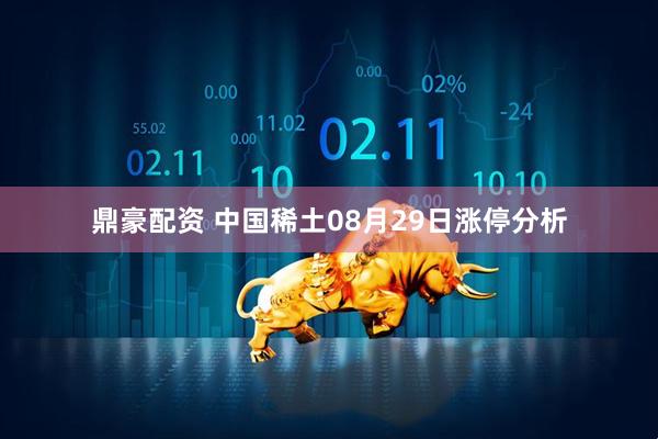 鼎豪配资 中国稀土08月29日涨停分析